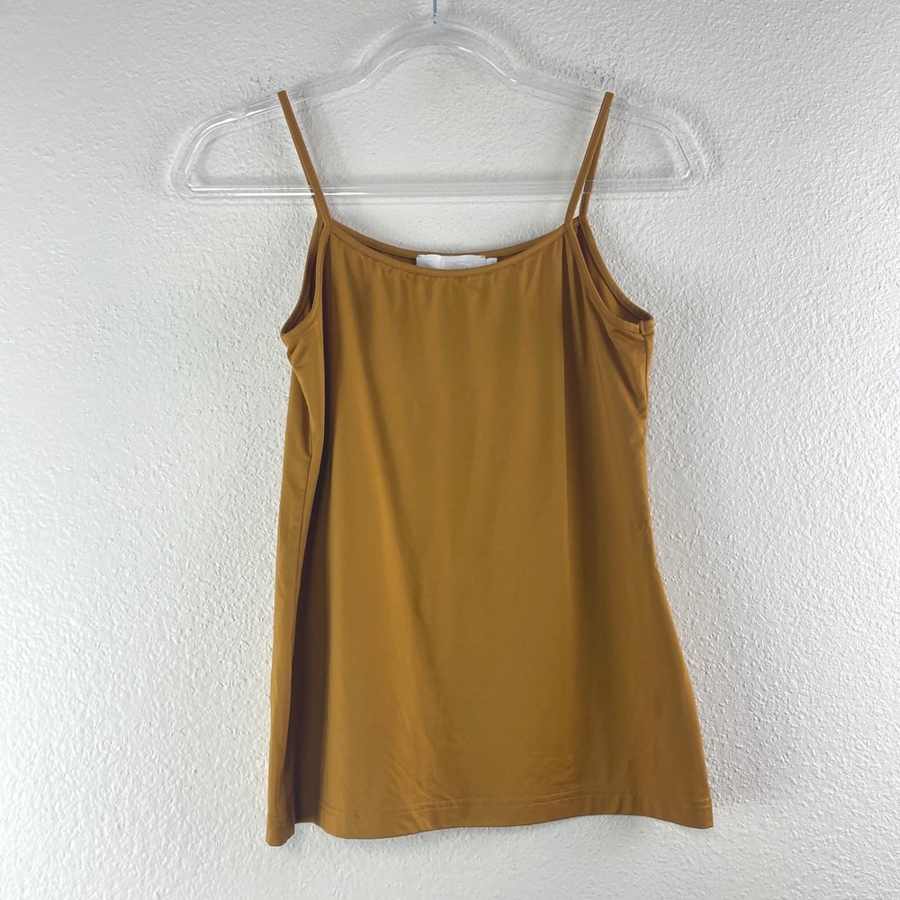 Anne Fontaine Cintia H19 Camisole Tank Top Sz 40 Ochre Yellow Minimalist Luxury